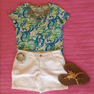 Lilly Pulitzer Karrie Top Crystal Coast Size M